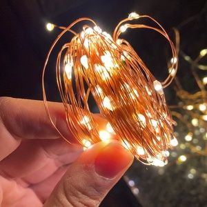 Magical 33’ length 100 bulb warm white USB LED wire twinkle lights string lights